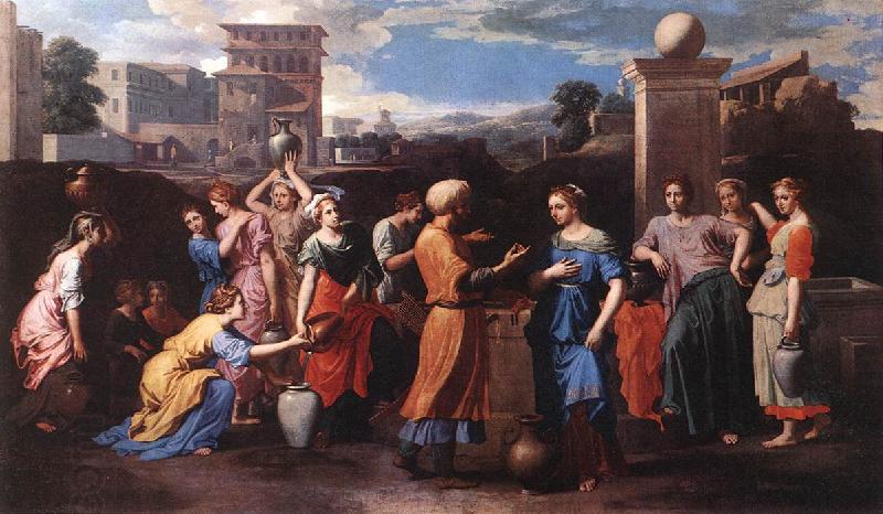 POUSSIN, Nicolas Rebecca at the Well st